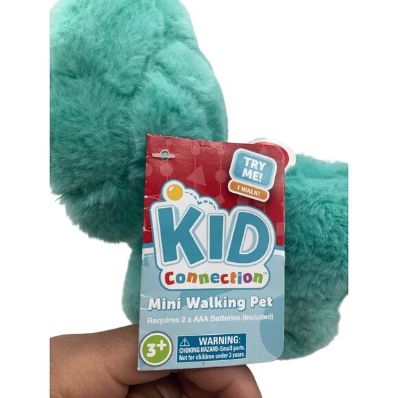 Kid Connection Mini Walking Pet Toy Triceratops Plush Age 3+ 2 AAA Batteries NEW - Picture 4 of 12